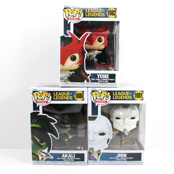 Funko Pop League of Legends Yone Jhin Akali 1080 1081 1082 Set - Picture 1 of 8